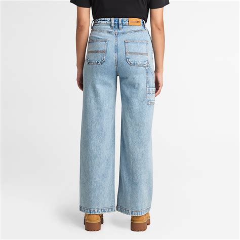 Denim Carpenter Trouser for Women in Light Blue