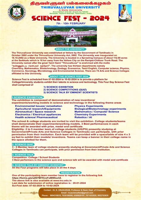 Programmes Offered | Thiruvalluvaruniversity