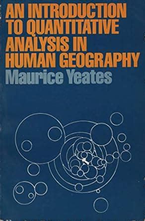 An Introduction to Quantitative Analysis in Human Geography (McGraw ...