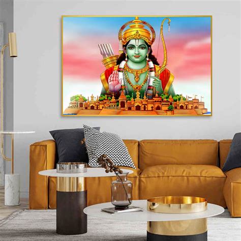 Wonderful Shri Ram Blessing Canvas Printed Wall Art & Paintings ...