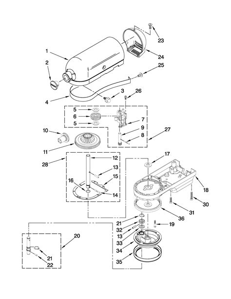Kitchenaid Mixer Repair Parts Breakdown | Besto Blog
