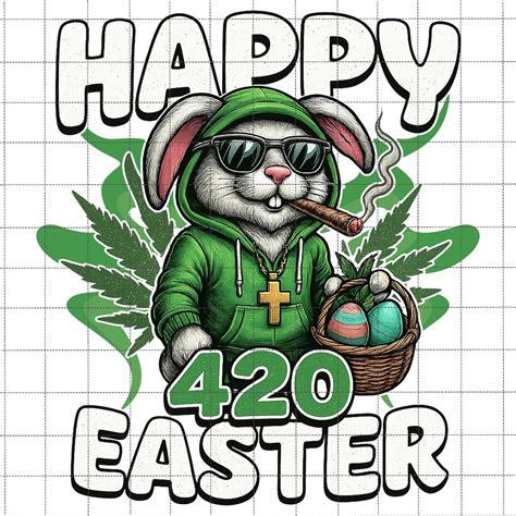 420 Easter Bunny PNG, Happy 420 Easter Day Png, Funny Easter Png ...