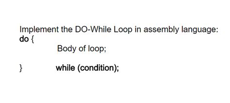 Image result for Do While Loop Assembly