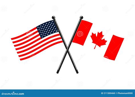 Flag Of US, Canada And UK In The Shape Of A Police Badge. American ...