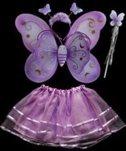 Butterfly Fairy Princess Wand and Hair Band Girls Party Accessory Lavender