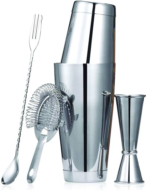 Buy SAKI Stainless Steel Cocktail Shaker Set | Premium Cocktail Shaker ...