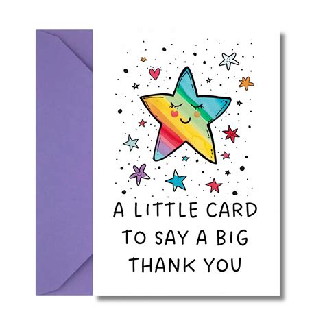 Thank You Card A Little Card To Say A Big Thankyou Perfect For Head ...