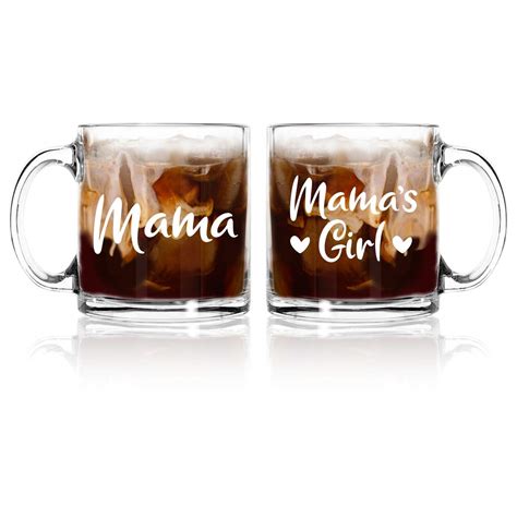 Buy Mama Mamas Girl Coffee Mugs (Set of 2) | Cute Coffee Glasses Set ...