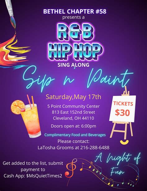 R & B Singalong Sip n Paint, Five Pointe Community Center, East ...