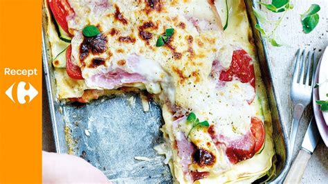 Lasagne met ham, courgette, tomaat en mozzarella   YouTube