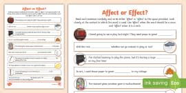 Affect and Effect - Definitions and Differences - Wiki