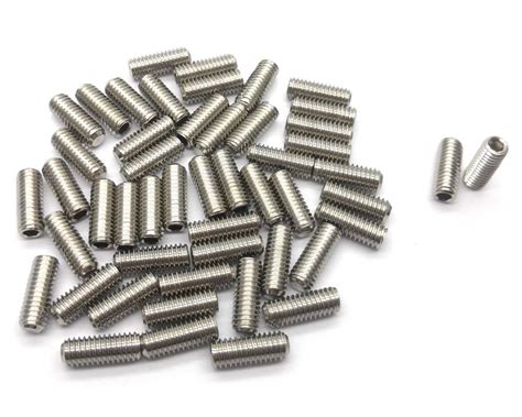 NGe 50Pcs M6 x 16mm 1mm-Pitch Stainless Steel Socket Hex Grub Screw ...