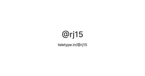 @rj15 — Teletype