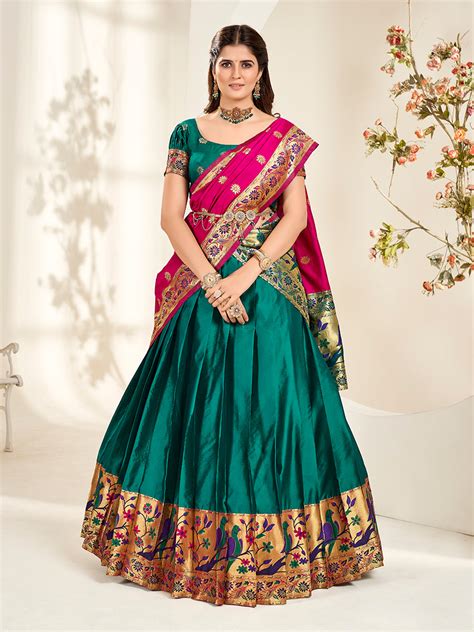 Get Attractive White & Baby Pink Digital Printed Weaving Work Banarasi ...