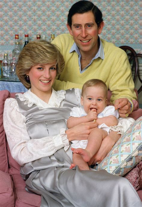 Princess Diana and Prince Charles posed with an infant Prince William ...