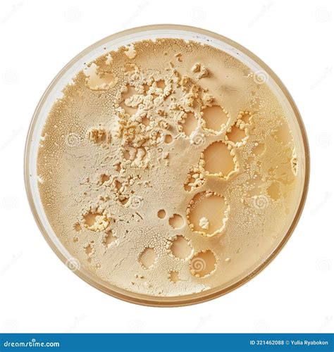 Bacterial Culture Growth in Petri Dish on Transparent Background Stock ...