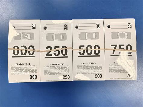 SavQuickPrinting 1000 Valet Parking Tickets - Perforated Vehicle India ...