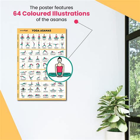 Sportaxis Yoga Poses Poster: 64 Asanas for Full Body India | Ubuy