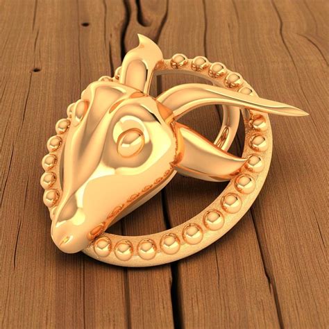 22KT (916) Lucky Capricorn Horoscope Pendant (Without Chain) for Women ...