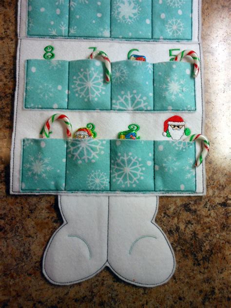 In The Hoop Snowman Advent Calendar Embroidery Machine Design ...