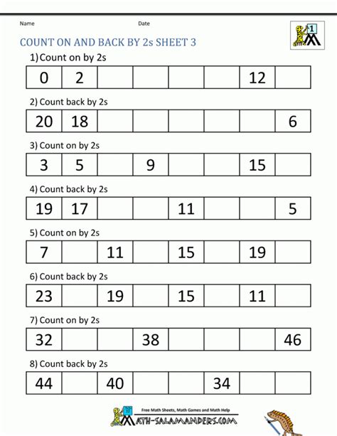 Image result for Grade 2 Counting Worksheets