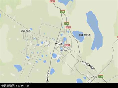 大庆市地图 - 大庆市卫星地图 - 大庆市高清航拍地图 - 便民查询网地图