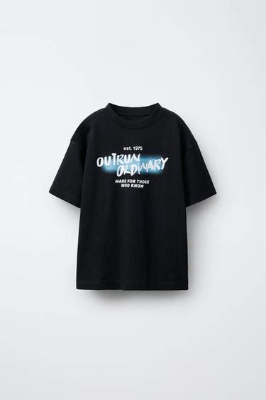 GRAFFITI PRINT T-SHIRT - Anthracite grey | ZARA India