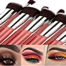 MISS & MAM Nylon Bristle Makeup Brushes Kit With Blender Sponge and ...