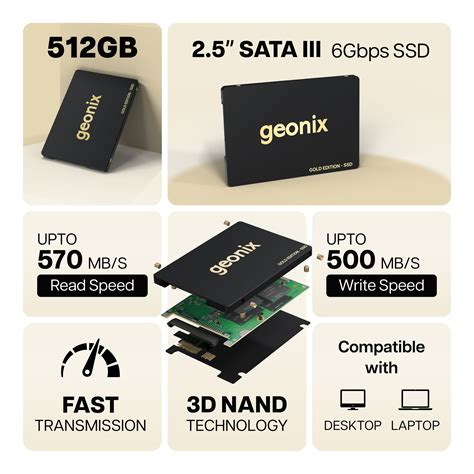 Supersonic SATA 2.5" 512GB Internal SSD – Geonix