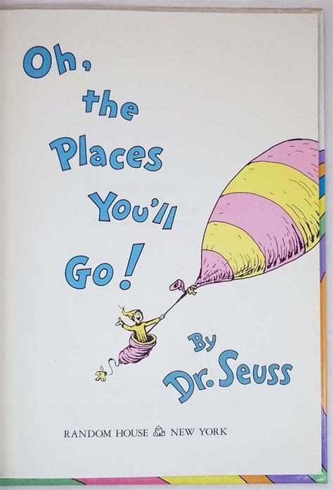 Oh the Places You'll Go Dr. Seuss 1990 1st Edition - Etsy