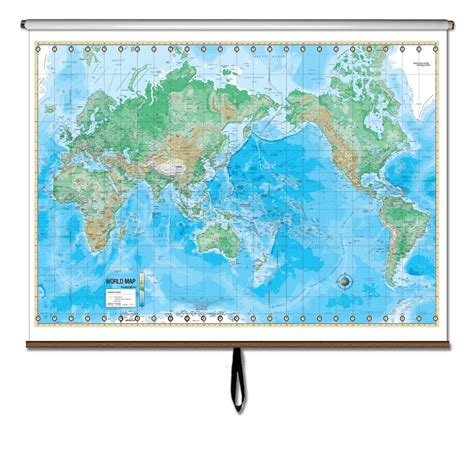 World Advanced Physical Wall Map Roller (Advanced Physical Classroom ...