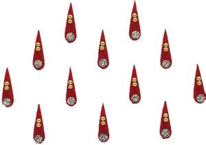 Comet Busters Handcrafted Small Red Tilak Bindis With Stones (BV1830 ...