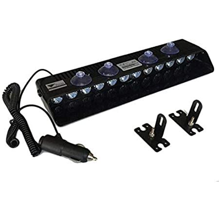 Automaze 9 LED Car Police Emergency Strobe Light With Red Blue White ...