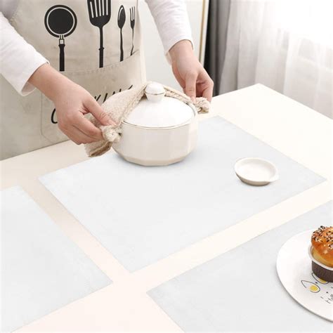 Enera SNFAB Linen Border White Color Table Mat – enera