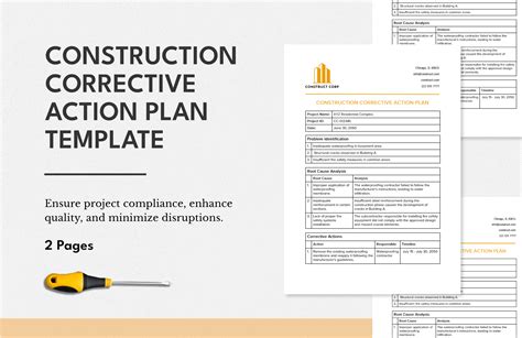 Construction Corrective Action Plan (CAP) Template in Word, Google Docs - Download | Template.net