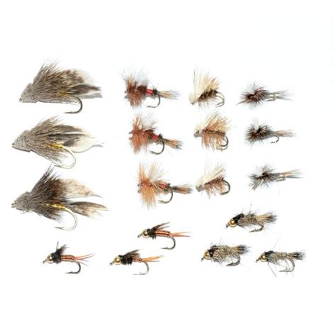 Trout Fly Starter Assortment - Collection of 18 Flies for Trout Fly ...