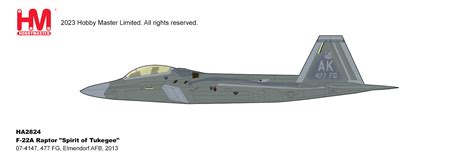 F-22A Raptor "Spirit of Tukegee" 07-4147, 477 FG, Elmendorf AFB, 2013