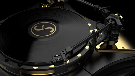 Download wallpaper 3840x2160 turntable, music, black, golden 4k uhd 16: ...