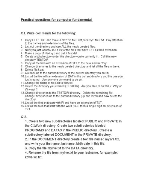 Image result for Question with Answers Computer Practical