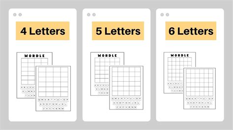 Buy Blank Wordle Printable Instant Download Paper Wordle Game Custom ...