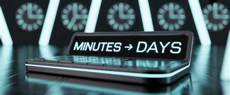 Minutes to Days online time unit conversion calculator formula, example