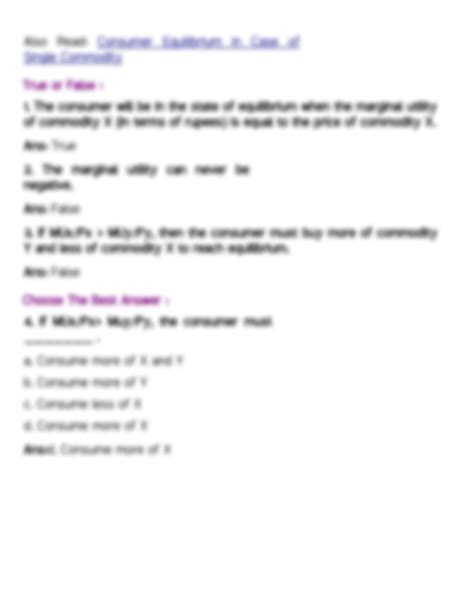 Image result for Consumers Equilibrium Two Commodity Model Slide