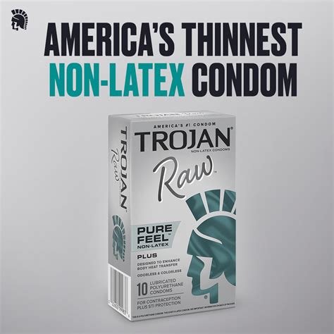 Trojan Raw Non-Latex Lubricated Condoms, 10ct - Vitaminer Shop