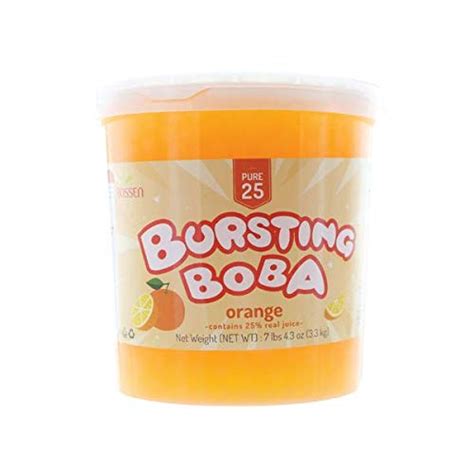 Bossen Bursting Boba, Lychee Flavor Popping Boba Tea Pearls with 25% ...