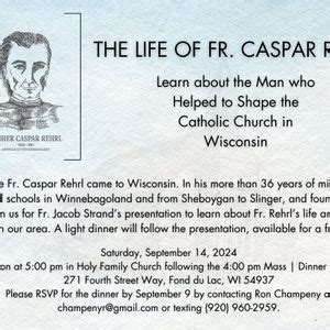 The Life & Times of Fr. Caspar Rehrl - A Presentation by Fr. Jacob ...
