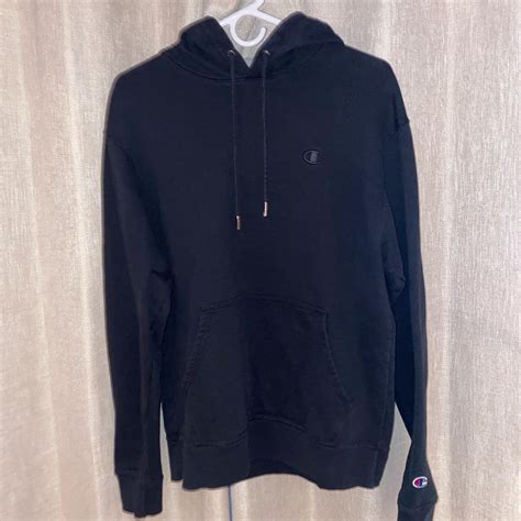 Black champions hoodie. Size medium. #hoodie... - Depop