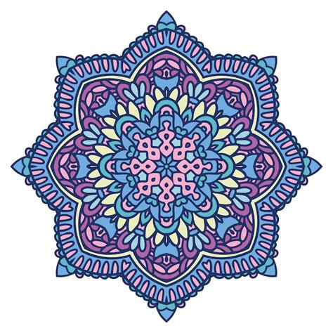 Abstract mandala star vintage ethnic seamless pattern ornamental vector ...