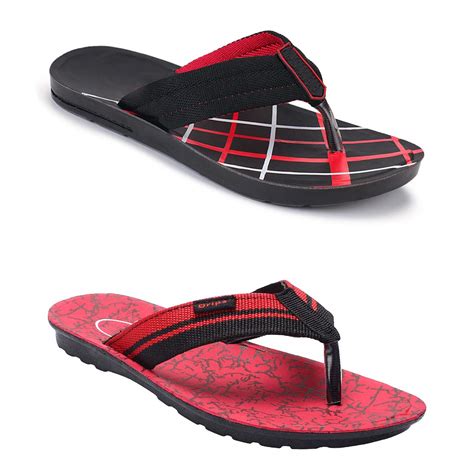 Bersache Men Multicolor Thong Sandals-9 UK (43 EU) (Combo-1269-1170-9 ...