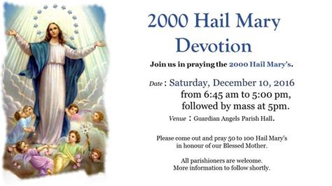 2000 Hail Mary Devotion at Guardian Angels Parish, Brampton