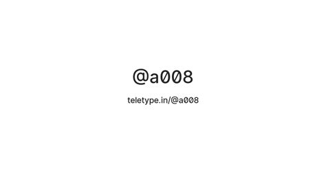@a003 — Teletype